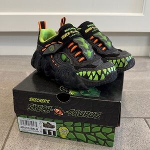 Skechers Boys Skech-o-Saurus Lights Sneakers, Sz 11